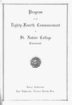 Program of the Eighty-Fourth Commencement of St. Xavier College, Cincinnati
