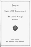 Program of the Eighty-Fifth Commencement of St. Xavier College, Cincinnati