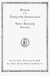 Program of the Ninety-sixth Commencement of Xavier University, Cincinnati by Xavier University, Cincinnati, OH