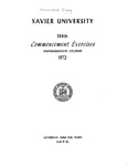 Xavier University 134th Commencement Exercises, Undergraduate Colleges, 1972