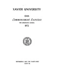 Xavier University 134th Commencement Exercises, The Graduate School, 1972 by Xavier University, Cincinnati, OH