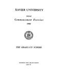 Xavier University 142nd Commencement Exercises, The Graduate School, 1980