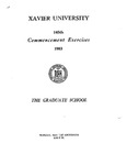 Xavier University 145th Commencement Exercises, The Graduate School, 1983 by Xavier University, Cincinnati, OH
