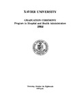 Xavier University Graduation Ceremony, Program in Hospital and Health Administration, 1984 by Xavier University, Cincinnati, OH