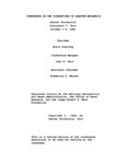 Conference Manuscript by Boris Podolsky, John B. Hart, and Frederick G. Werner
