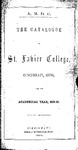 1852-53 Xavier University Course Catalog by Xavier University, Cincinnati, OH