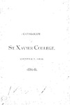 1880-81 Xavier University Course Catalog by Xavier University, Cincinnati, OH