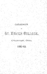 1882-83 Xavier University Course Catalog by Xavier University, Cincinnati, OH