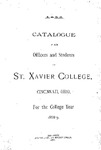 1888-89 Xavier University Course Catalog