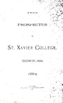 1888-89 Prospectus of St. Xavier College by Xavier University, Cincinnati, OH