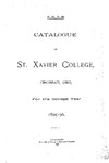 1895-96 Xavier University Course Catalog