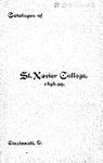 1898-99 Xavier University Course Catalog