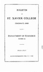 1916-17 Catalogue St. Xavier College Department of Commerce