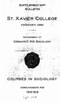 1918-19 St. Xavier College Department of Commerce and Sociology Catalogue