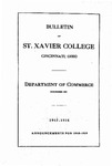 1917-18 Catalogue St. Xavier College Department of Commerce by Xavier University, Cincinnati, OH