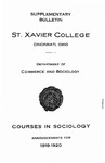 1919-20 St. Xavier College Department of Commerce and Sociology Catalogue