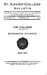 1917 October Xavier University Course Catalog Extension Courses by Xavier University, Cincinnati, OH