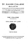 1920 July Xavier University Course Catalog College of Law - Monthly by Xavier University, Cincinnati, OH