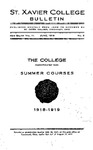1919 June Xavier University Course Catalog Summer Courses - Monthly