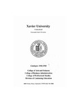 1986-1988 Xavier University College of Arts and Sciences, College of Business Administration, College of Professional Studies, Division of Continuing Education Course Catalog by Xavier University, Cincinnati, OH