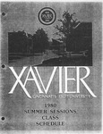 1980 Xavier University Summer Sessions Class Schedule Course Catalog by Xavier University, Cincinnati, OH