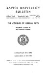 1951-1952 Xavier University The College of Liberal Arts, Graduate Division Course Catalog