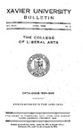 1938-1939 Xavier University College of Liberal Arts Course Catalog