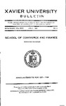 1932-1933 Xavier University School of Commerce and Finance Evening Division Course Catalog