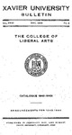 1942-1943 Xavier University College of Liberal Arts Course Catalog by Xavier University, Cincinnati, OH