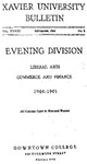 1944-1945 Xavier University Liberal Arts, Commerce and Finance Evening Division Course Catalog