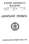 1946 Xavier University Graduate Division Summer Sessions Course Catalog by Xavier University, Cincinnati, OH