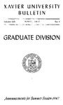 1947 Xavier University Graduate Division Summer Sessions Course Catalog