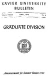 1949 Xavier University Graduate Division Summer Sessions Course Catalog