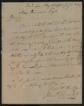 John P. Van Ness letter to Moses Dawson