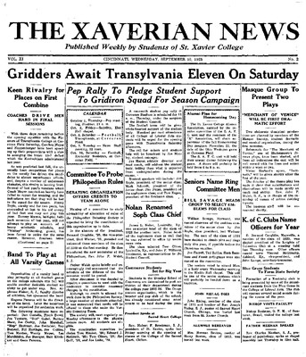 "Xavier University Newswire" by Xavier University (Cincinnati, Ohio)