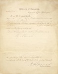 Library of Congress Copyright Office Noting the Deposit of Tom Playfair by Ainsworth Spofford
