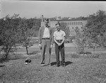 Paul Beckman and Jack Ralstin pose with their golf club